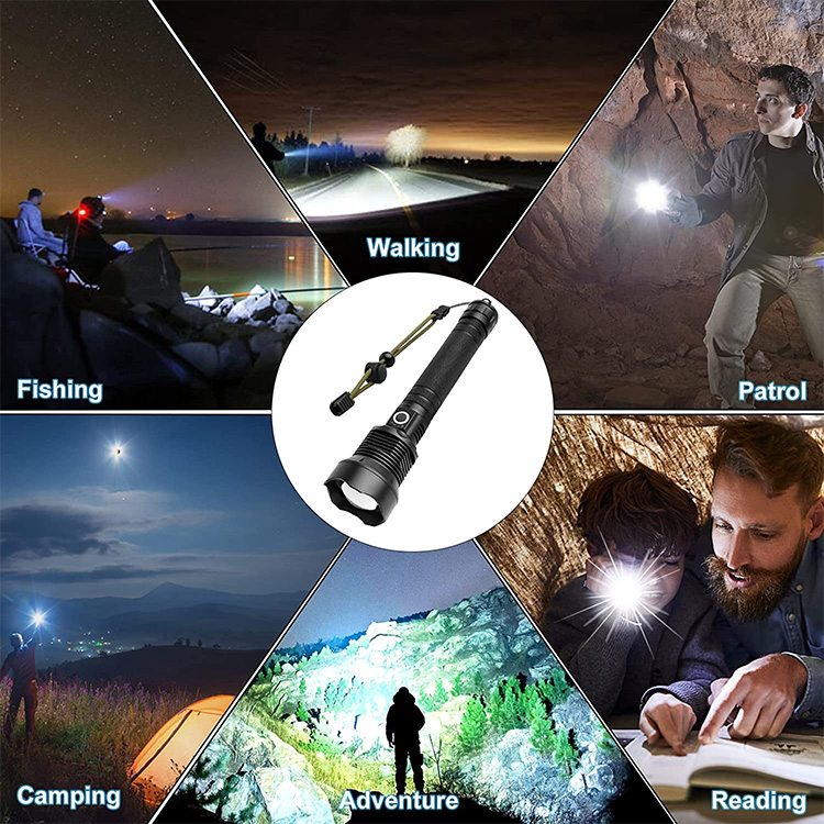 Customized High Lumen Rechargeable Aluminum Flashlight Manufacturers