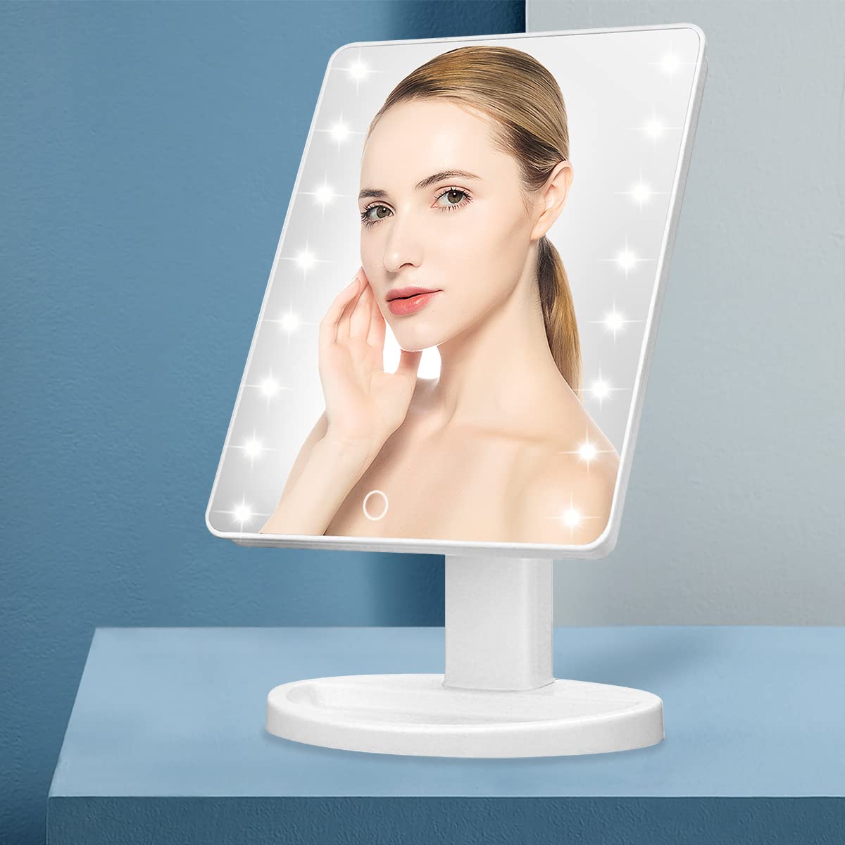 Rotatable makeup mirror light