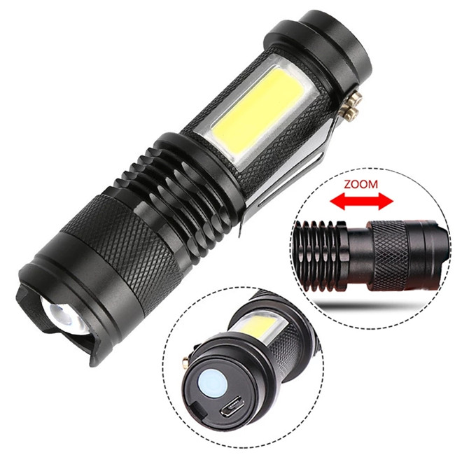 Zoomable COB Flashlight Wholesaler