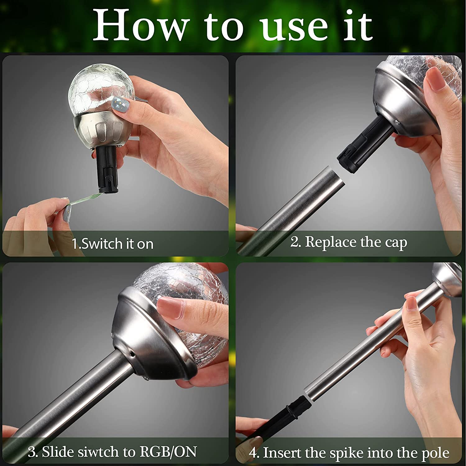 Crackle Glass Solar Lights wholesale