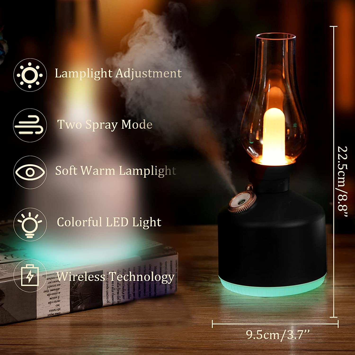 Vintage Humidifier with Night Lamp