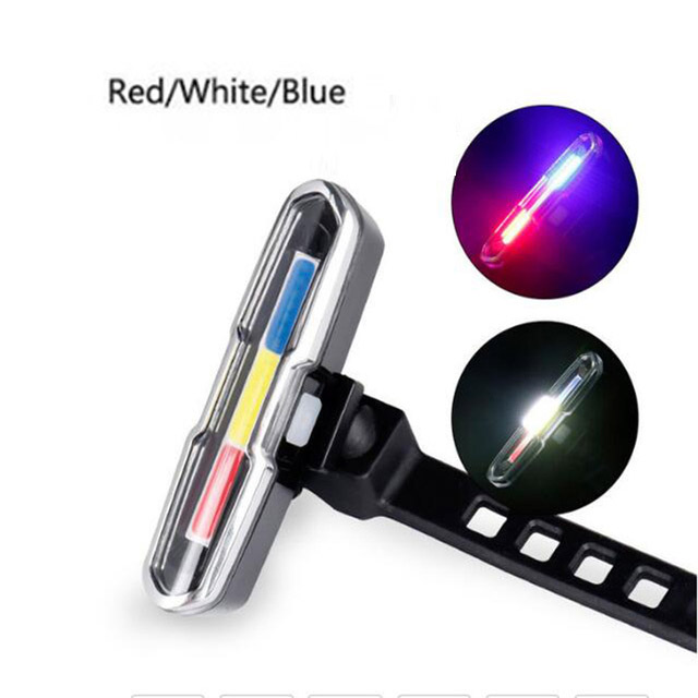 red and blue bicycle lights Maker