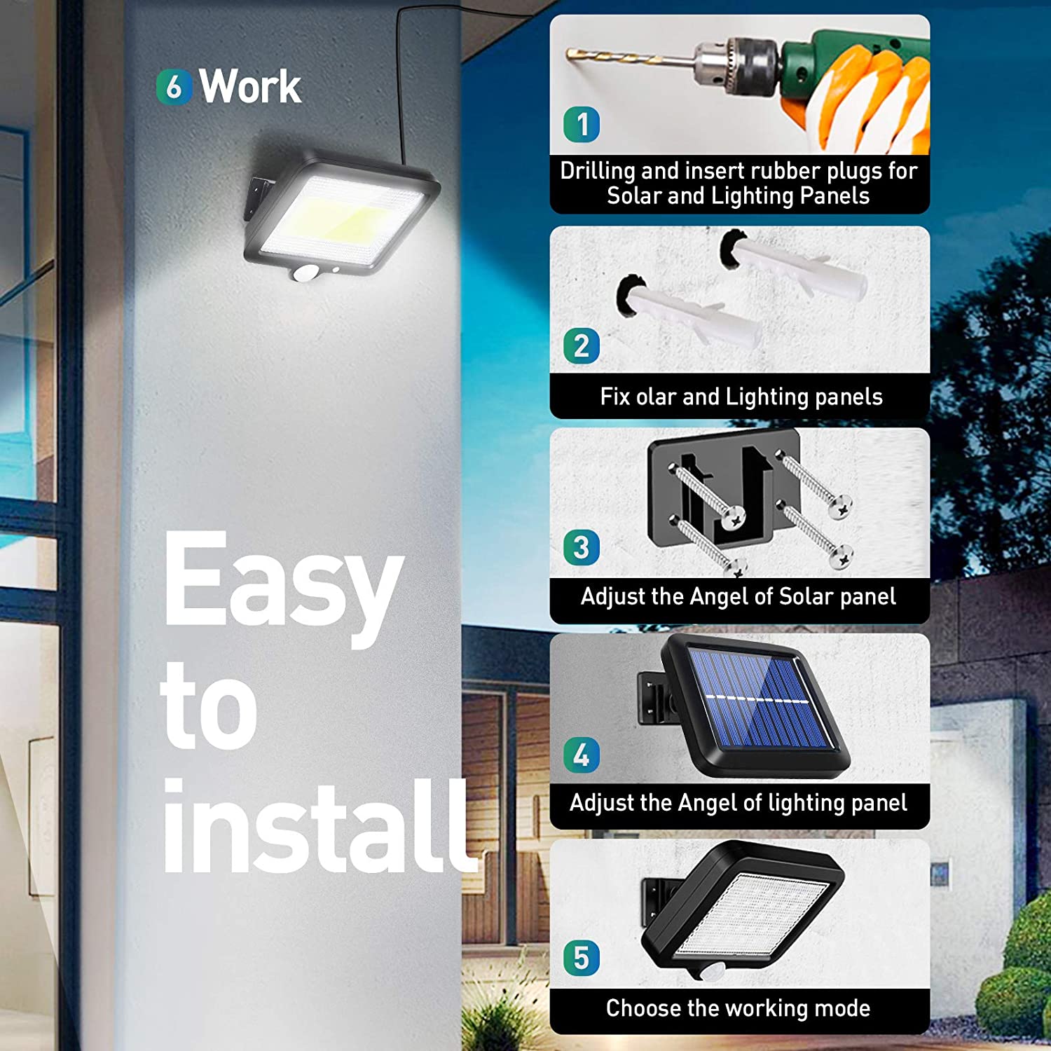 led solar flood light outdoor