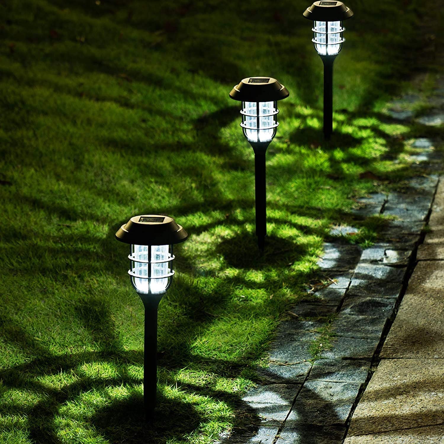 olar Pathway Lights with pattern