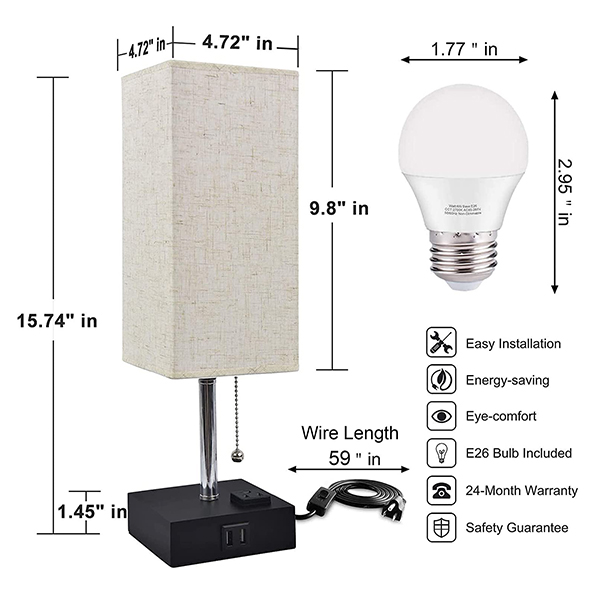 Wholesale USB Bedside Table Light Supplier